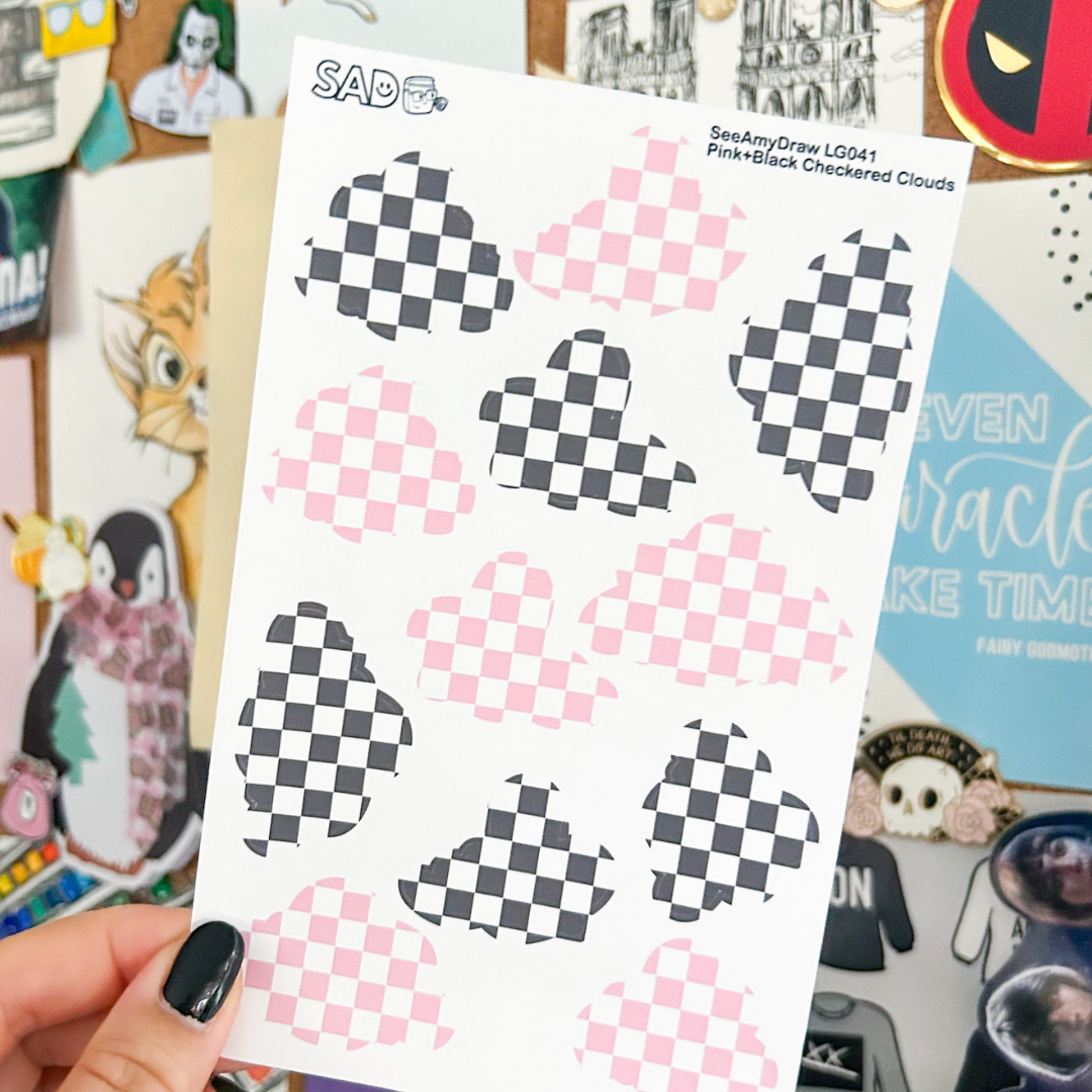 LG040 Checkered Cloud Deco | Regular Matte or Clear Matte