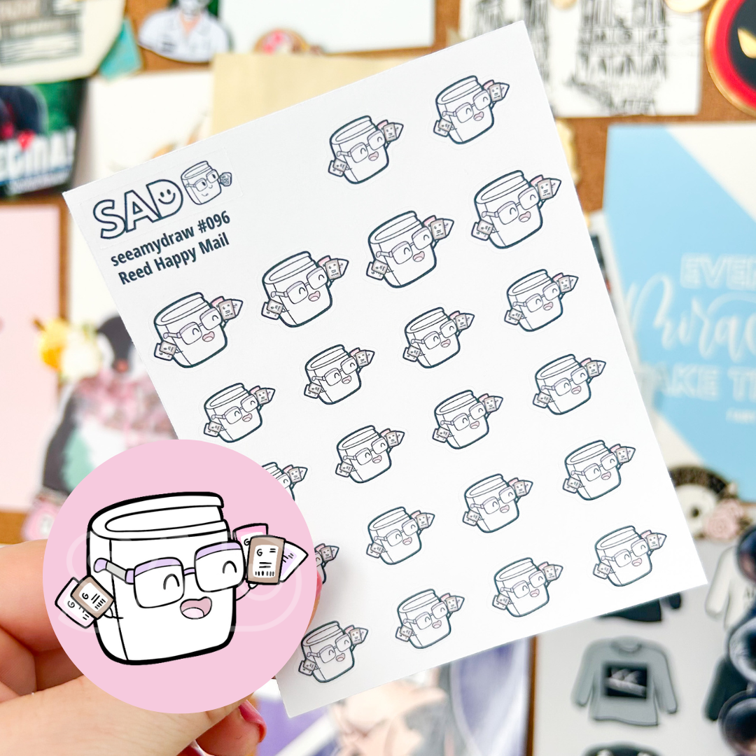096 Reed Happy Mail| Regular Matte or Clear Matte