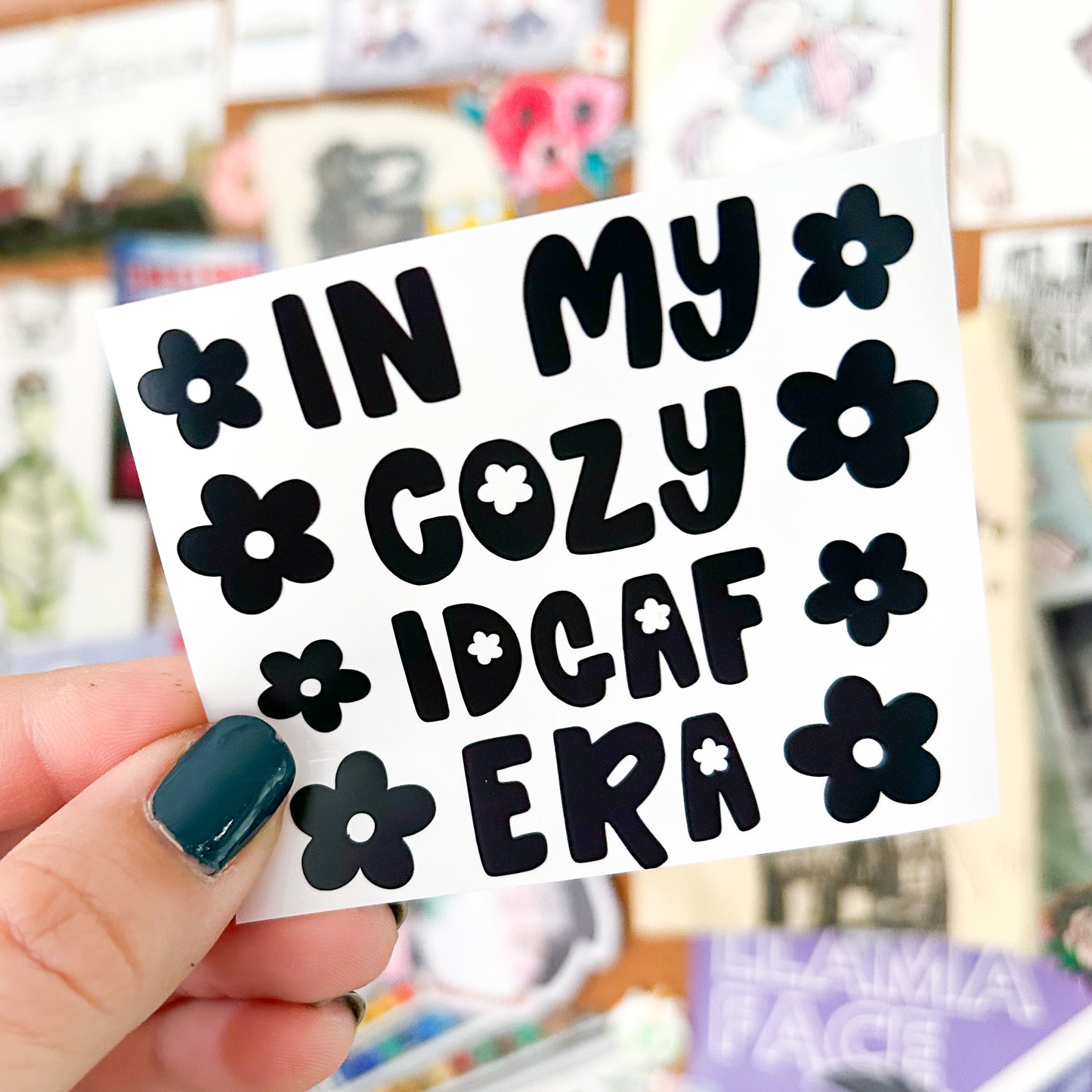In My Cozy IDGAF Era Vinyl Decal | Select Vinyl Color