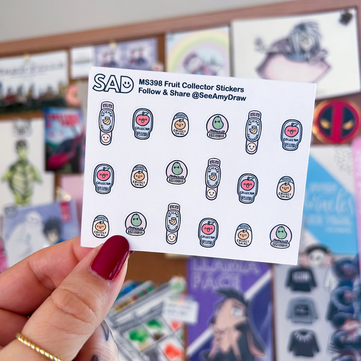 MS 398 Fruit Collector Stickers | Regular or Clear Matte