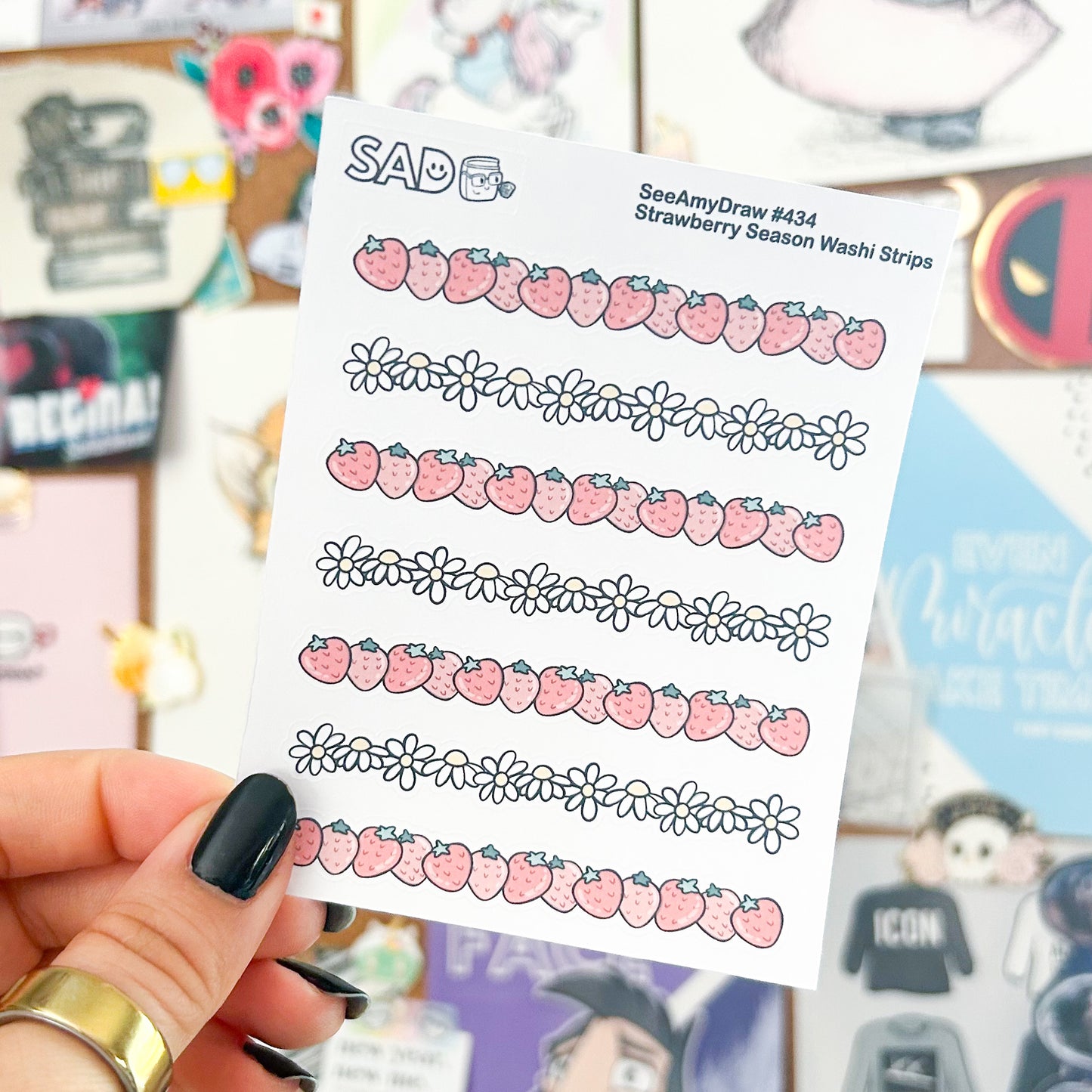 434 Strawberry Season Washi Strips