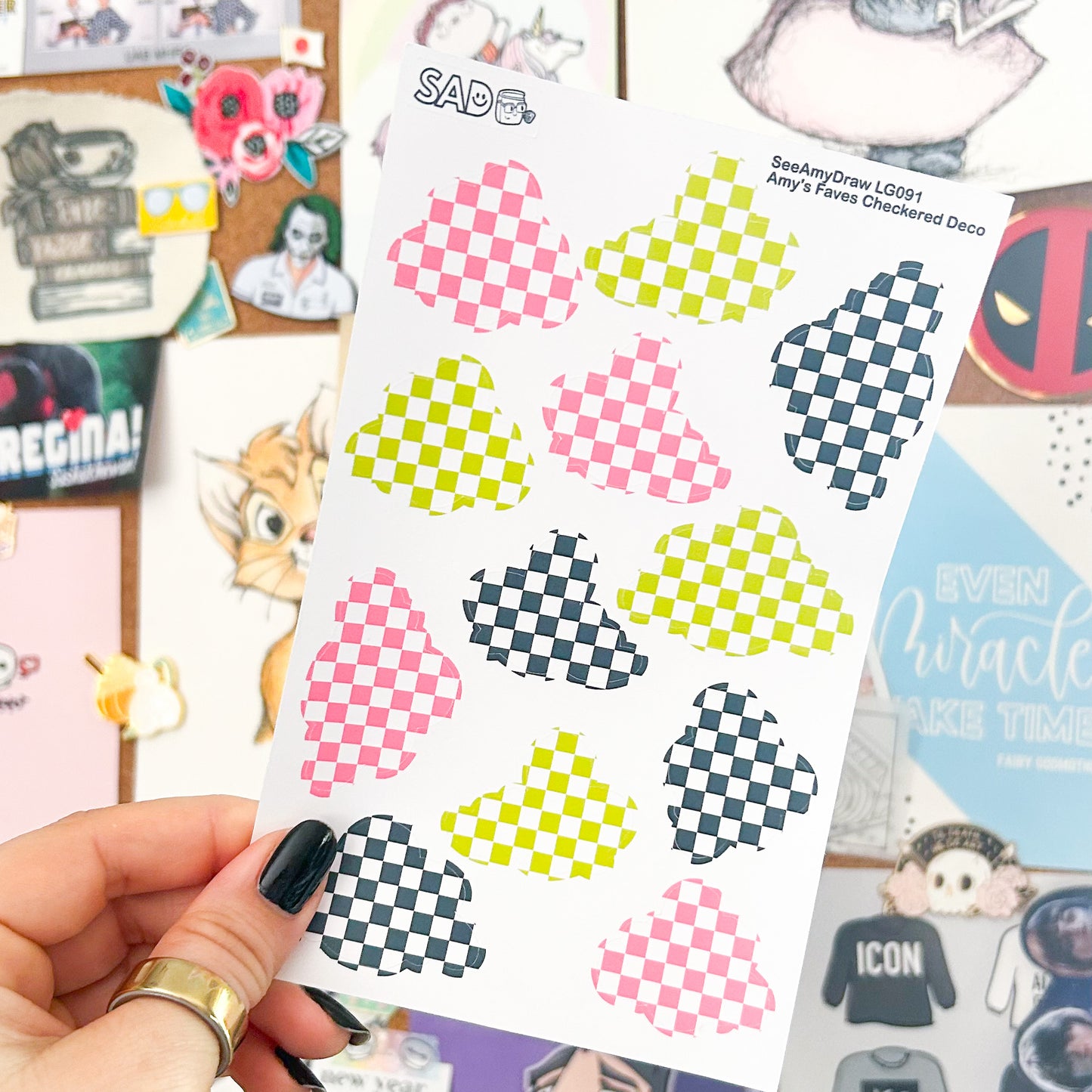 L091 Amy's Faves Checkered Clouds
