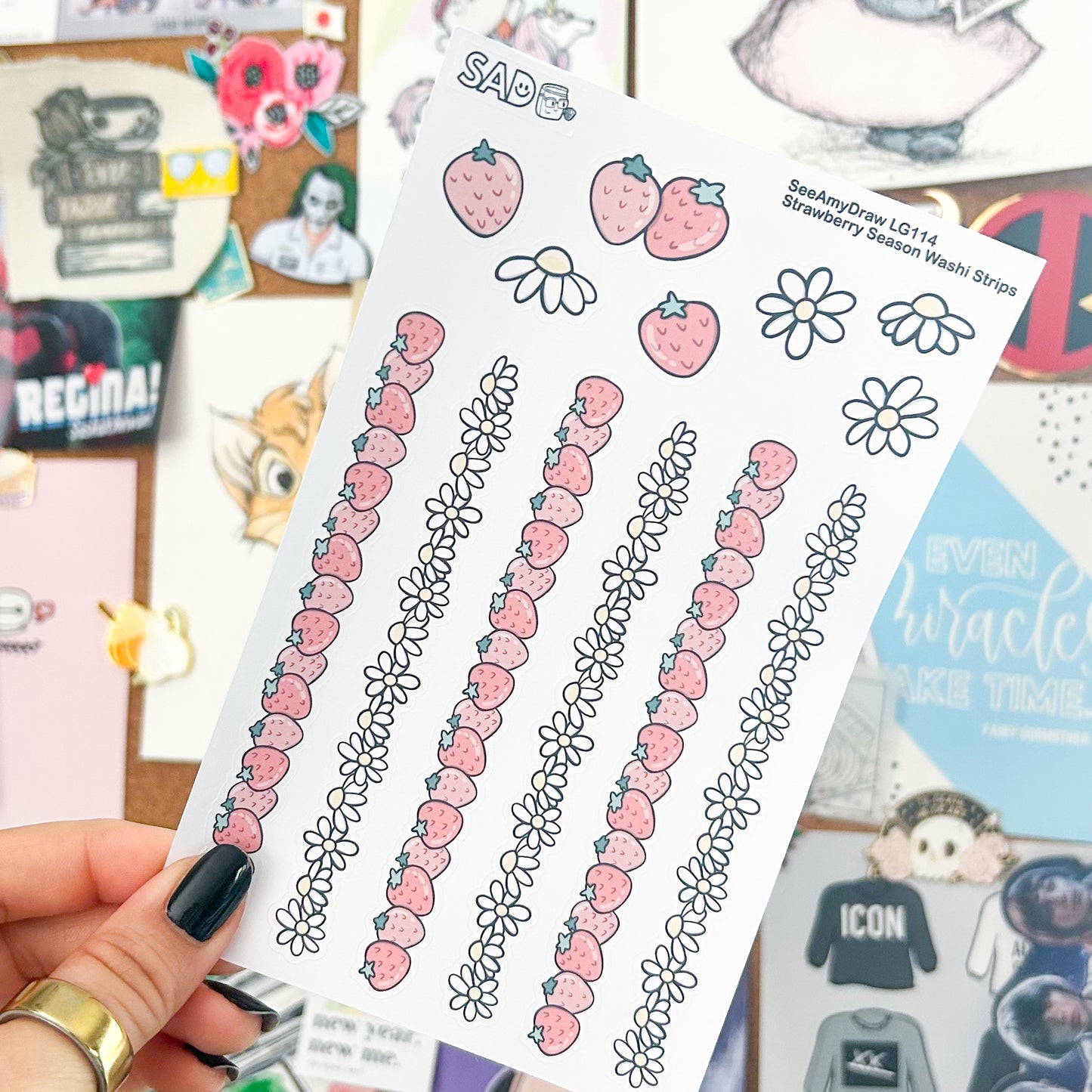 LG114 Strawberry Season Washi Strips