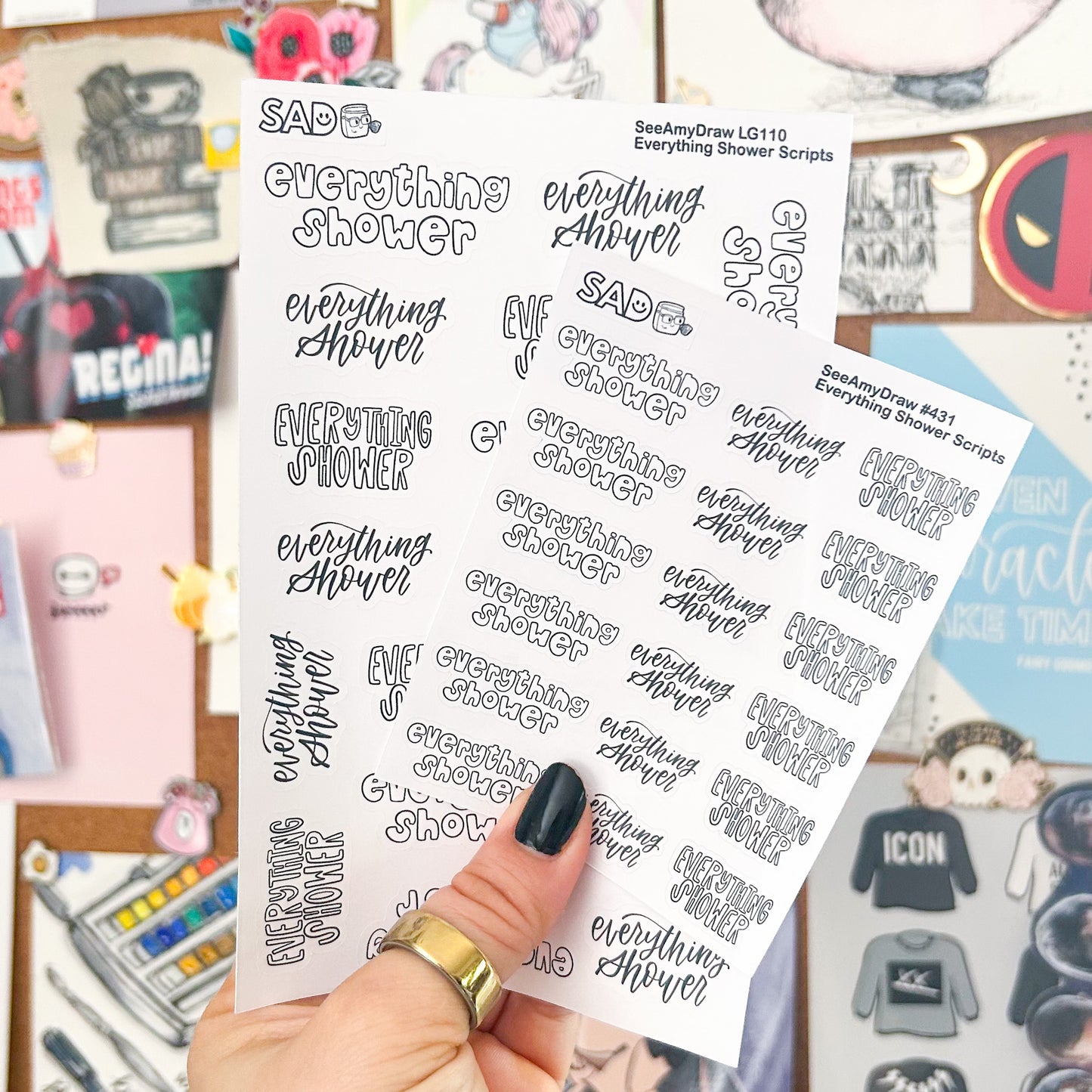 Everything Shower Mixed Scripts | Choose Sheet Size