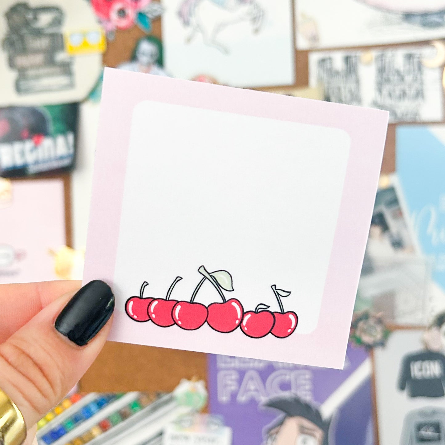 Stationery Lover Cherries Sticky Notes