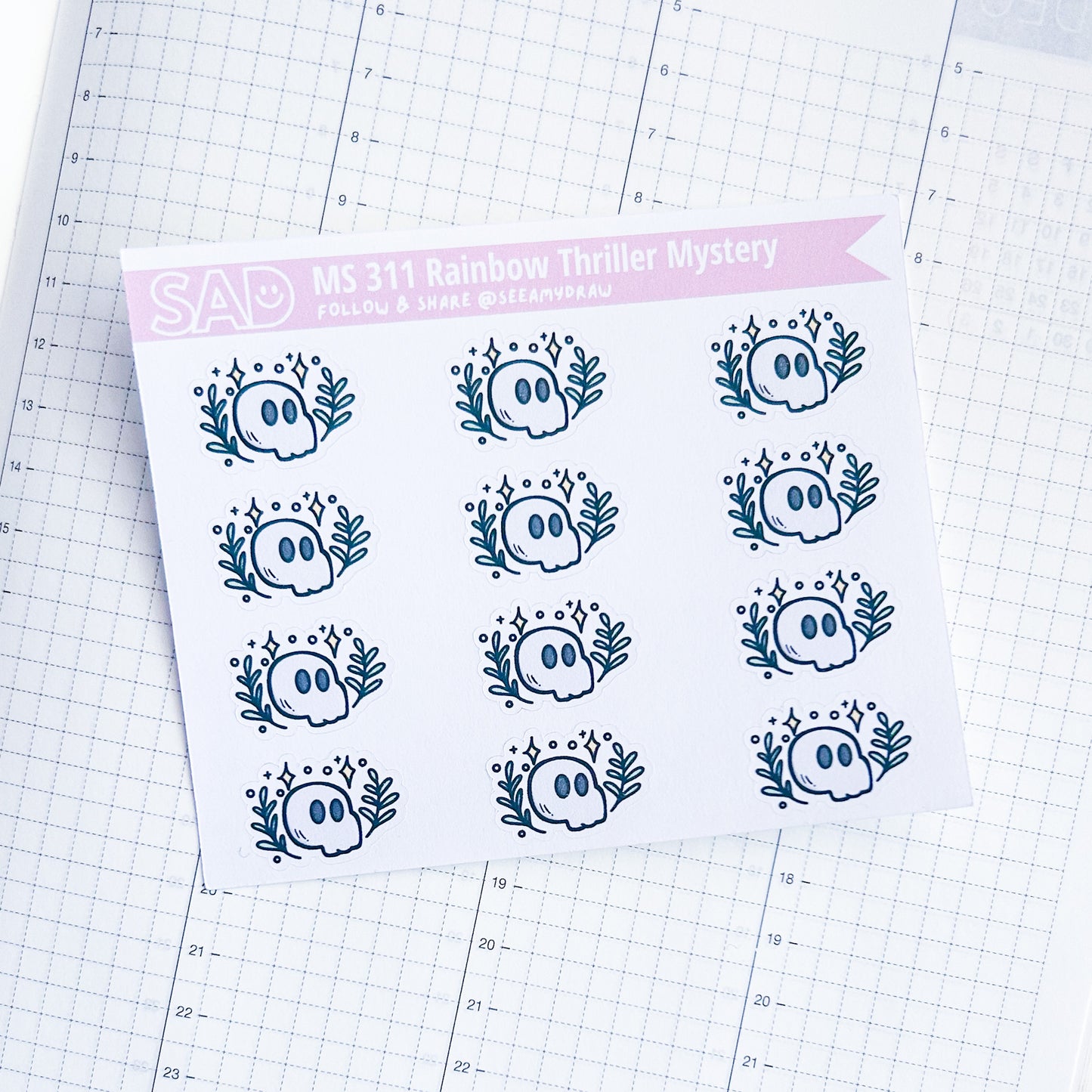 Rainbow Bookish Theme Mini Sheets | Regular or Clear Matte