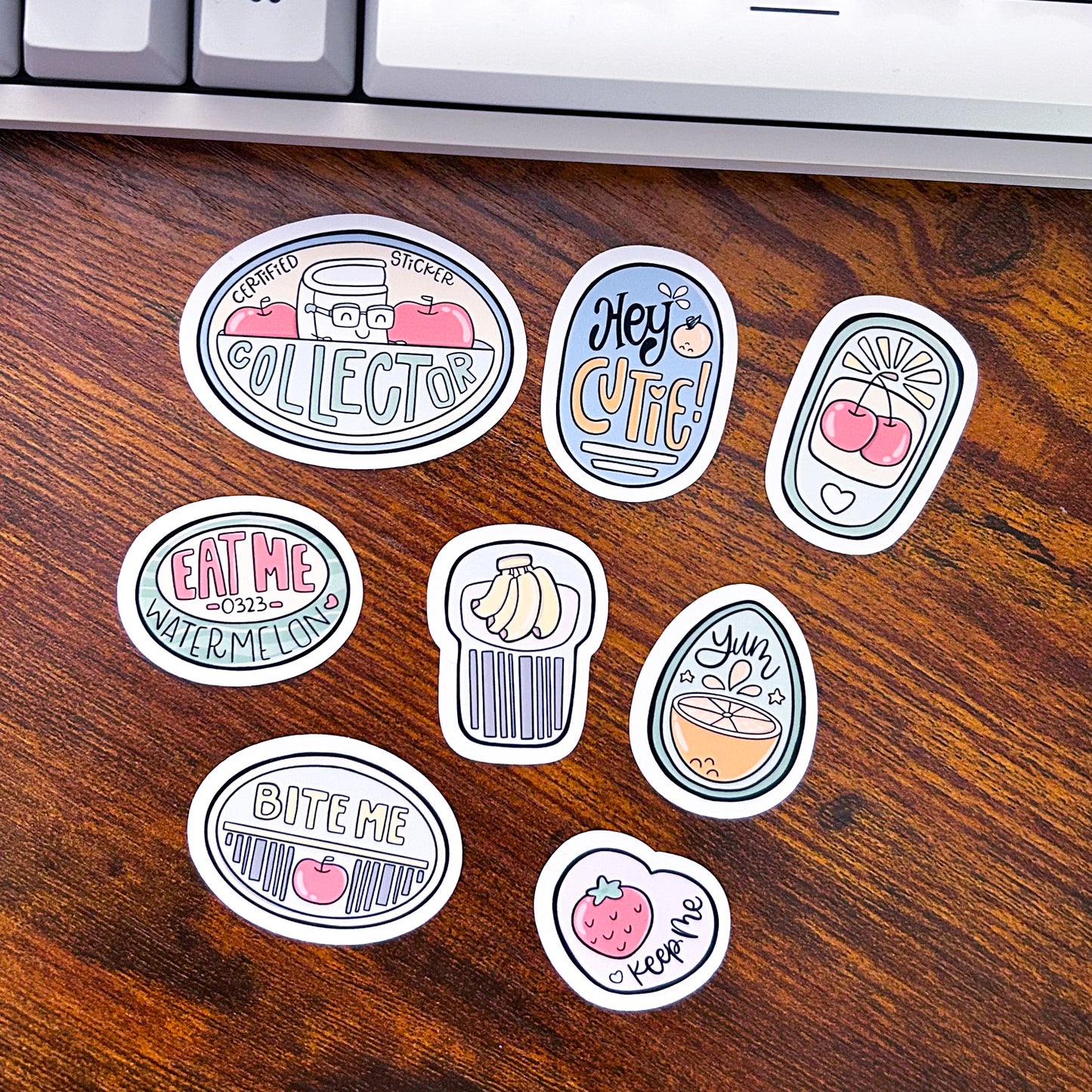 Mini MORE Fruit Stickers Die Cut Bundle | Cardstock or Vinyl