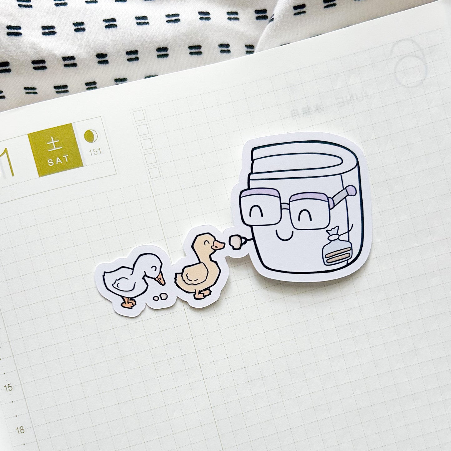 Reed Feeding Ducks Die Cut | Cardstock or Vinyl