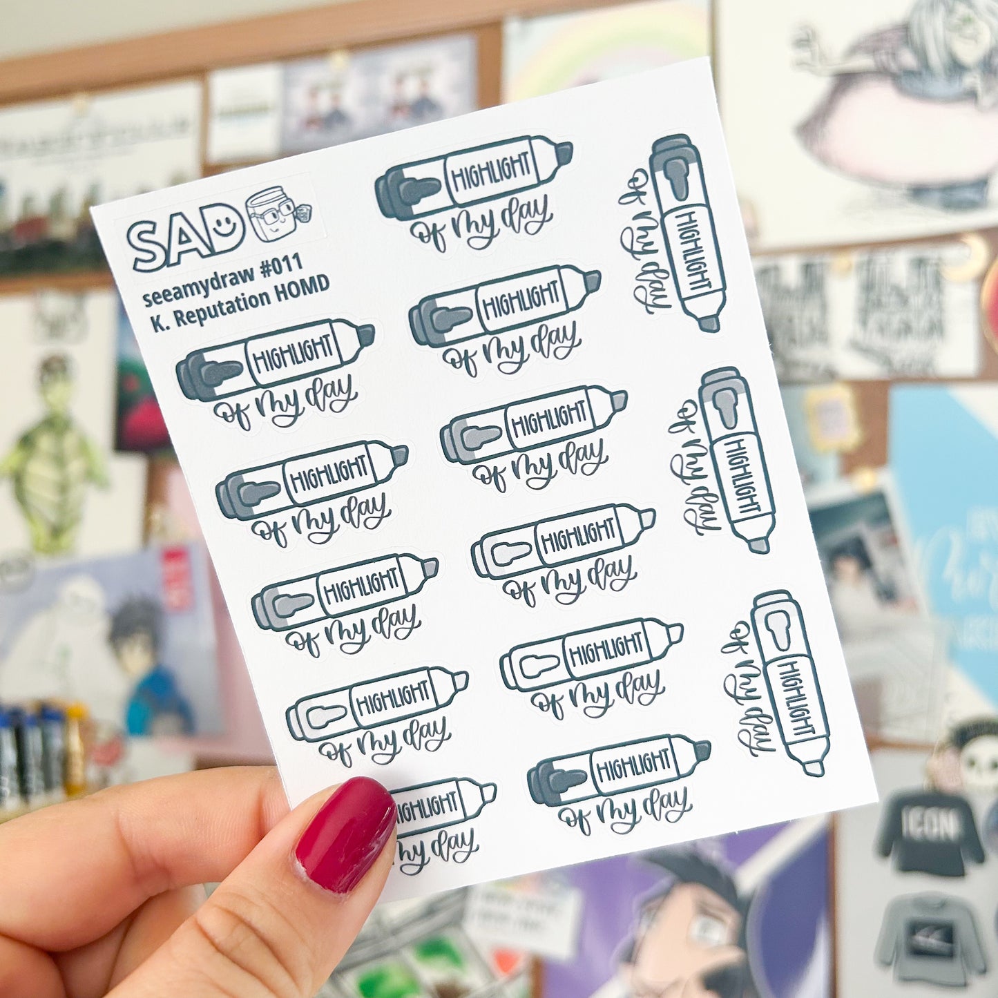 Highlight of My Day Stickers | 13 Color Palettes Available | Regular Matte or Clear Matte