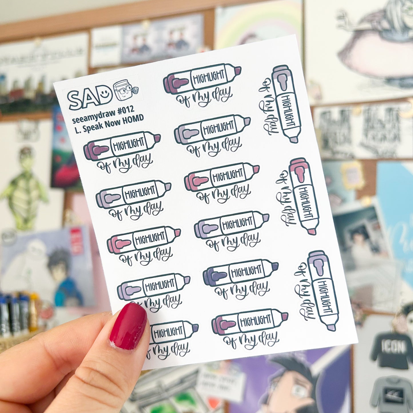 Highlight of My Day Stickers | 13 Color Palettes Available | Regular Matte or Clear Matte