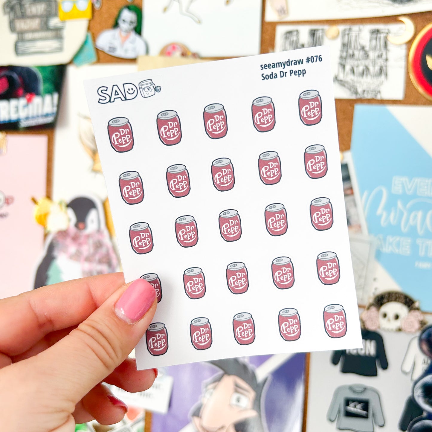 Soda Dr. Pepp Sticker Sheet | Regular Matte or Clear Matte