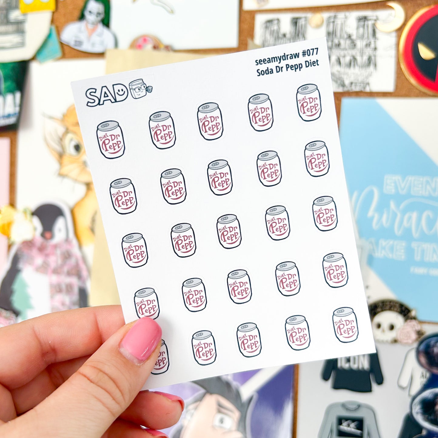 Soda Dr. Pepp Sticker Sheet | Regular Matte or Clear Matte