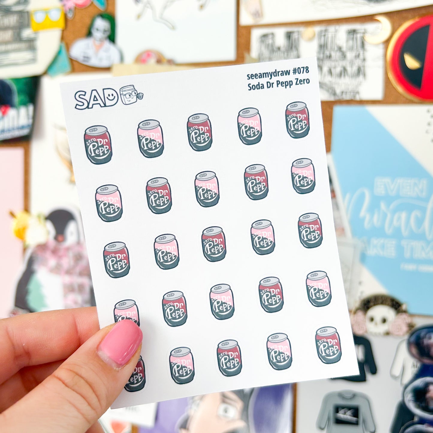Soda Dr. Pepp Sticker Sheet | Regular Matte or Clear Matte