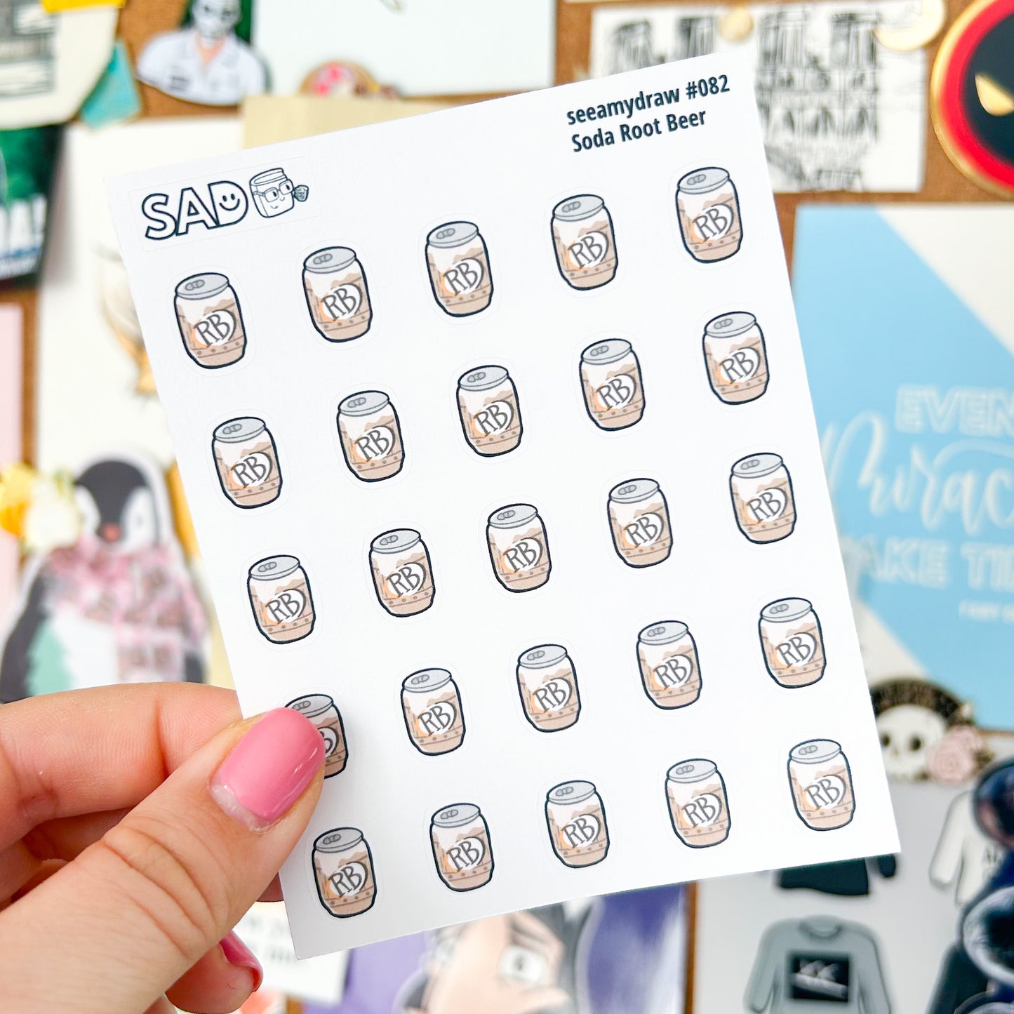Soda Root Beer Ginger Ale Do Lemon Lime Sticker Sheet | Regular Matte or Clear Matte