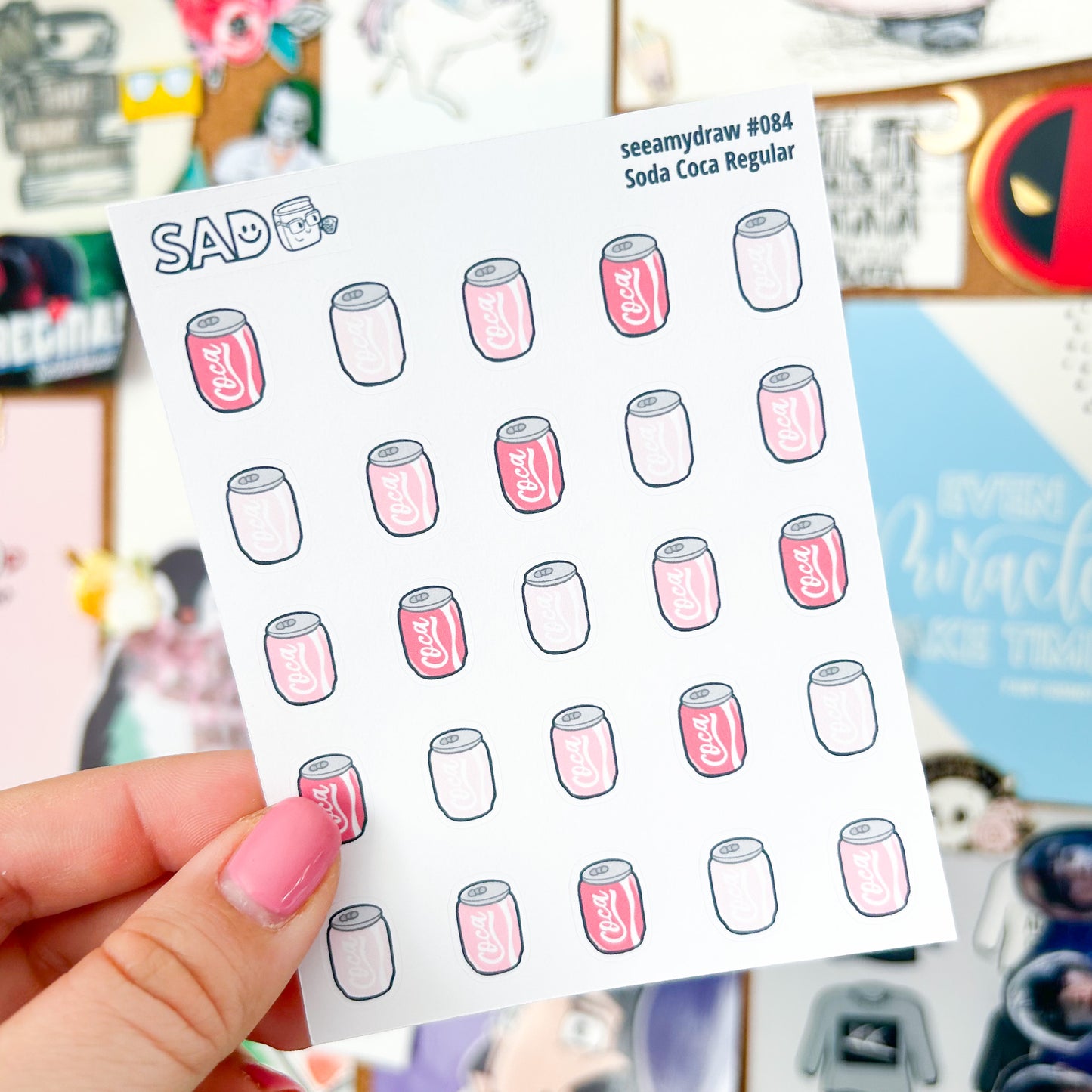 Soda Coca Sticker Sheet | Regular Matte or Clear Matte