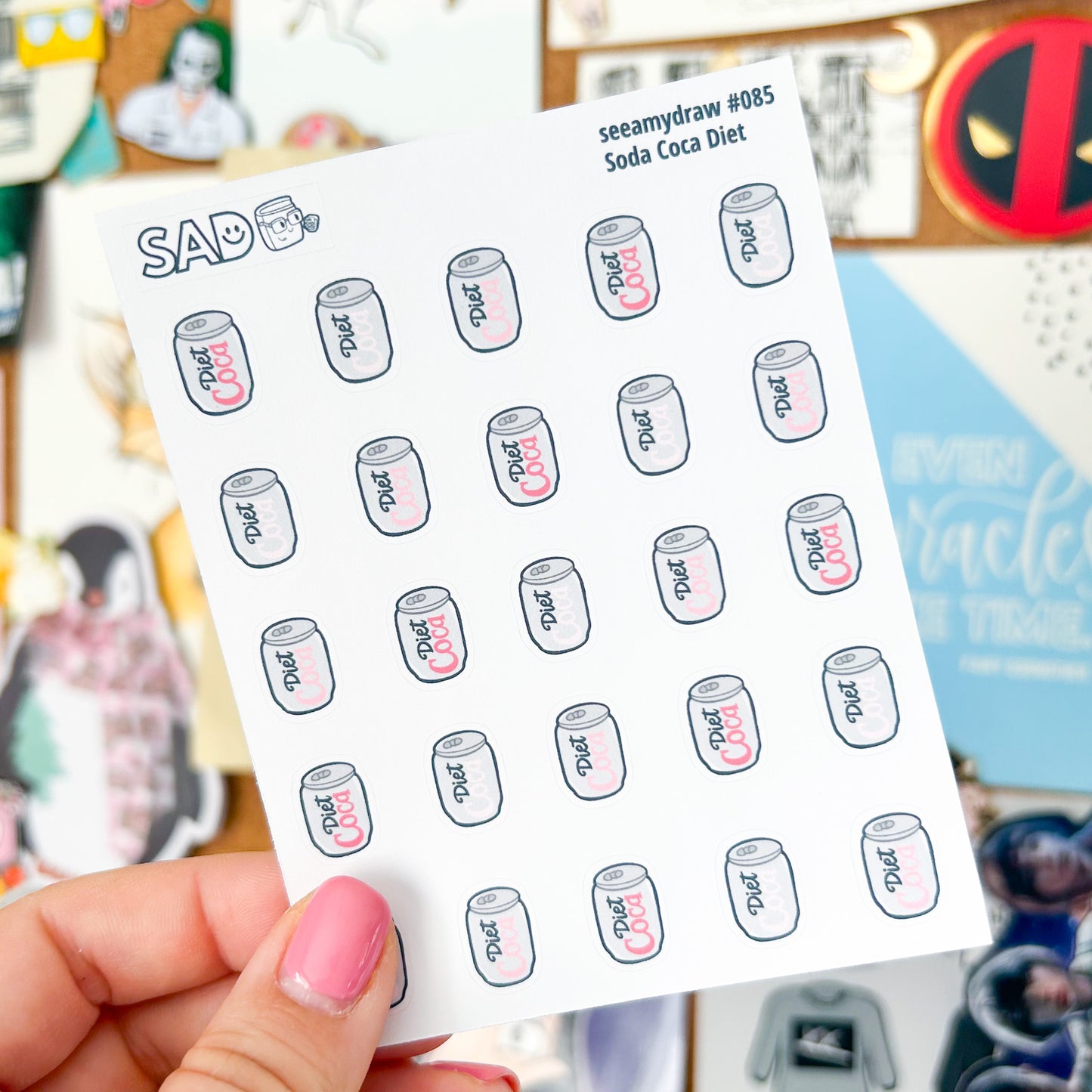 Soda Coca Sticker Sheet | Regular Matte or Clear Matte
