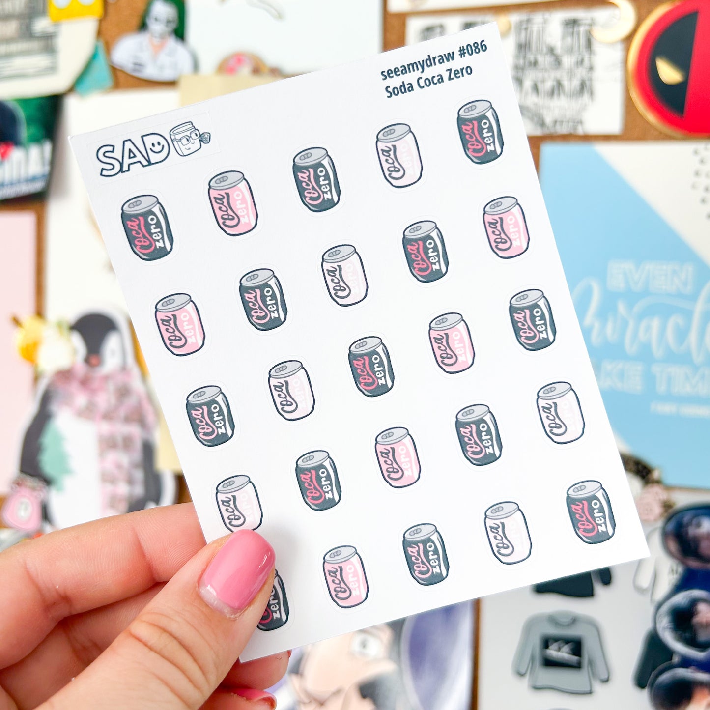 Soda Coca Sticker Sheet | Regular Matte or Clear Matte
