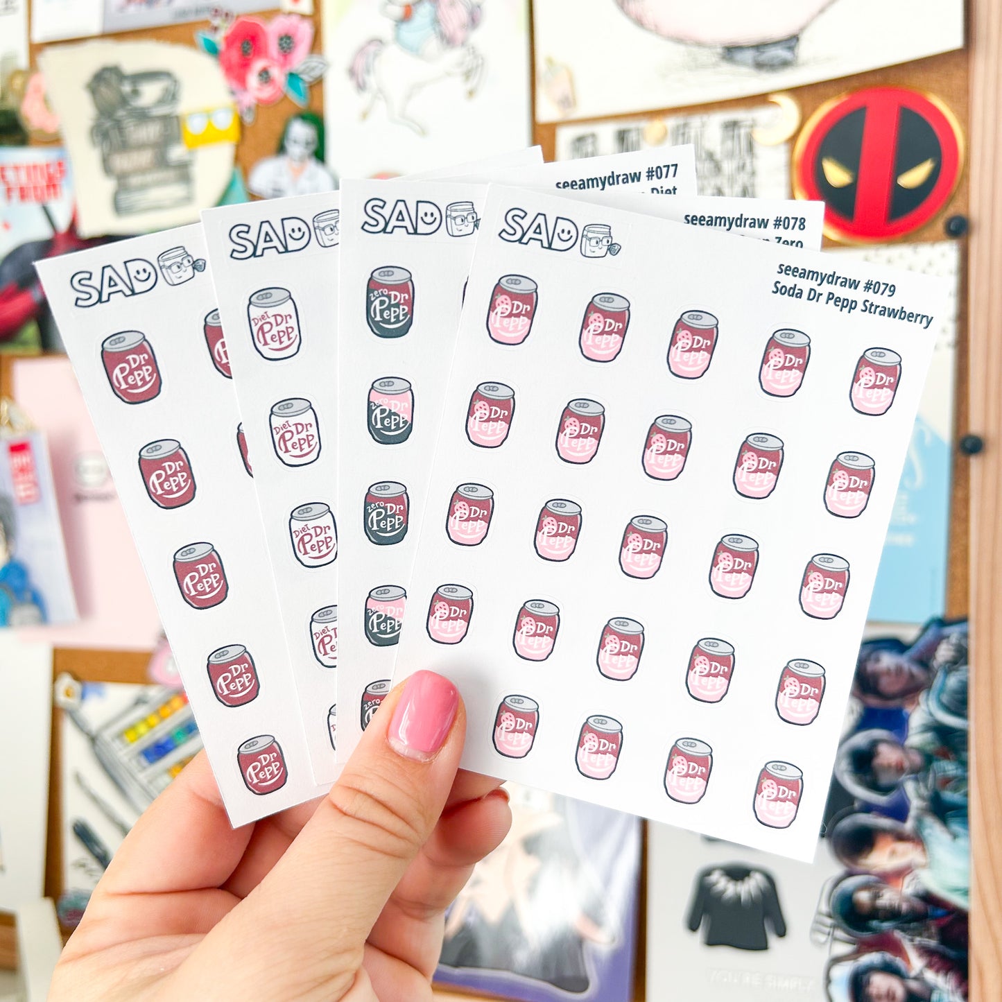 Soda Dr. Pepp Sticker Sheet | Regular Matte or Clear Matte