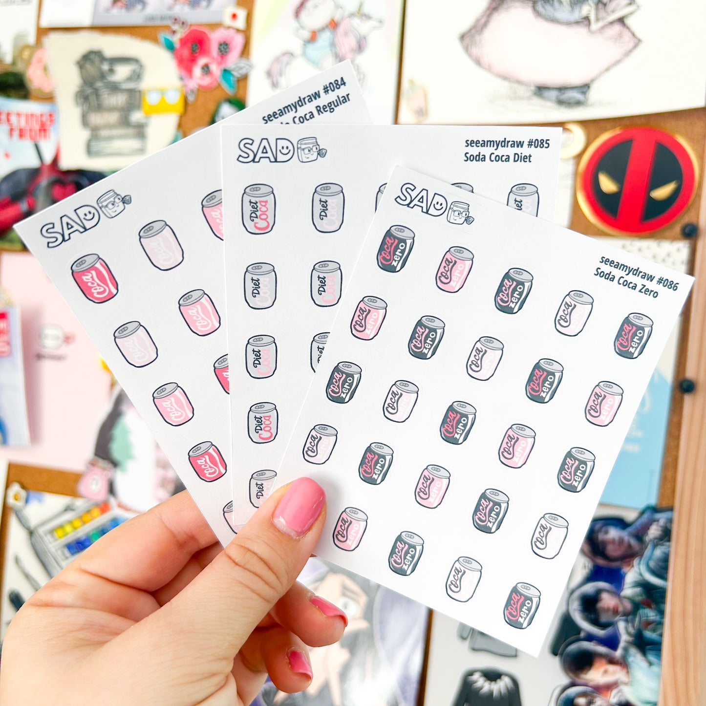 Soda Coca Sticker Sheet | Regular Matte or Clear Matte