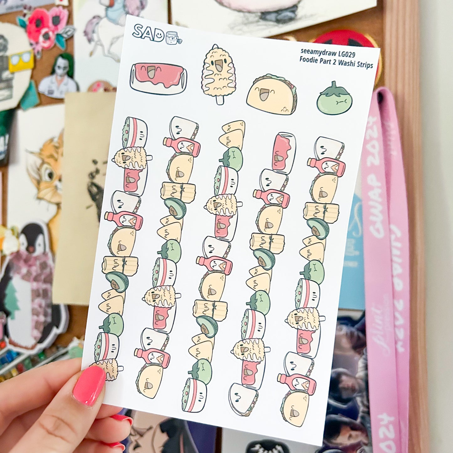 LG029 Foodie Part 2 Washi Strips | Regular Matte or Clear Matte