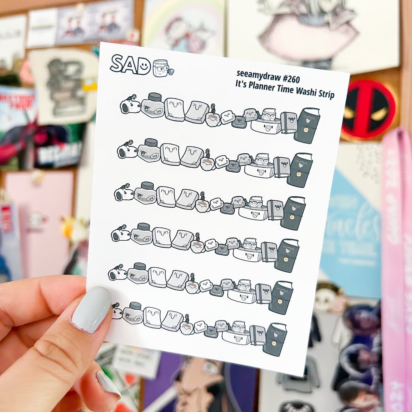 260 It's Planner Time Washi Strip | Regular Matte or Clear Matte