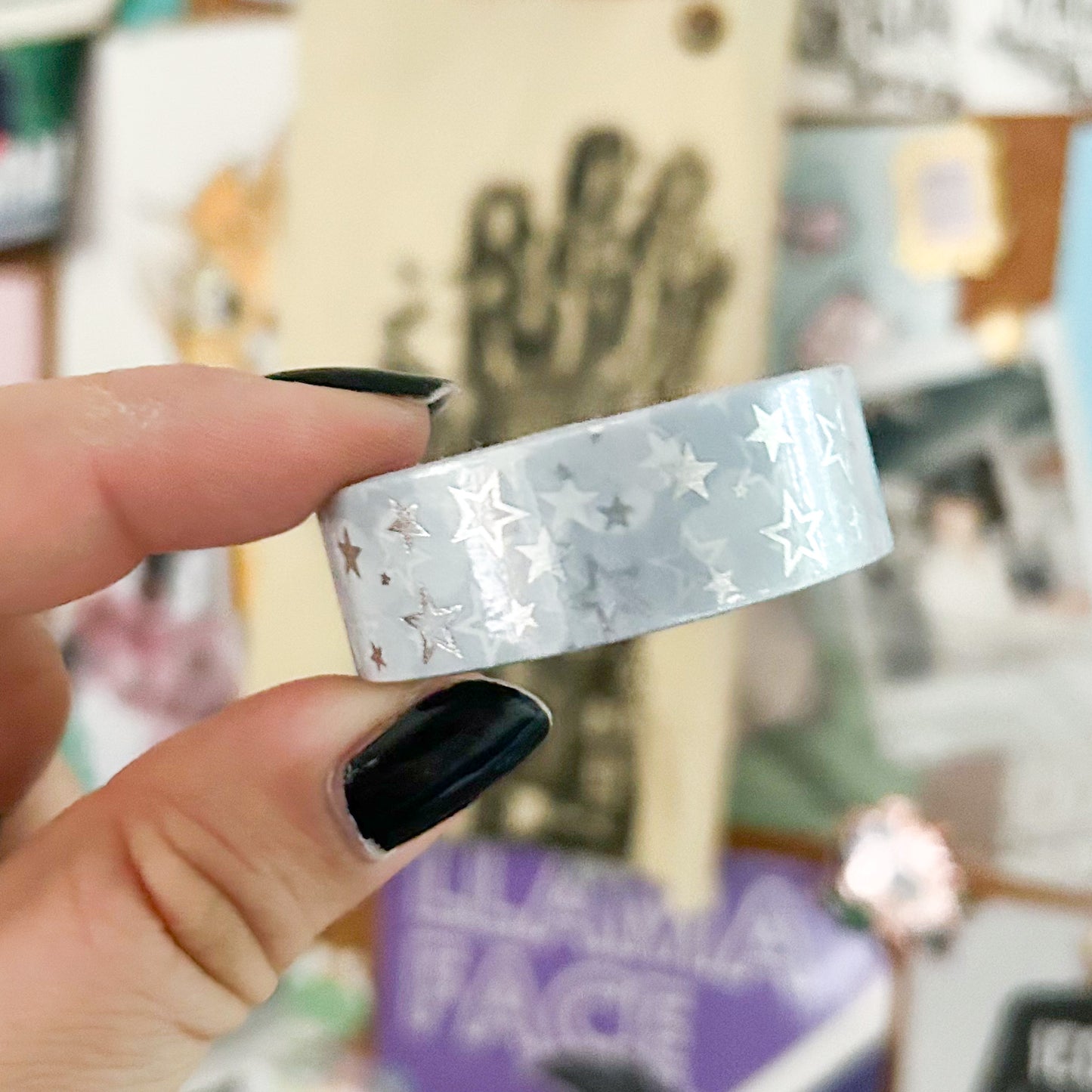 Greyscale Cloud 2.0 SAD Stars | 15mm Washi Tape