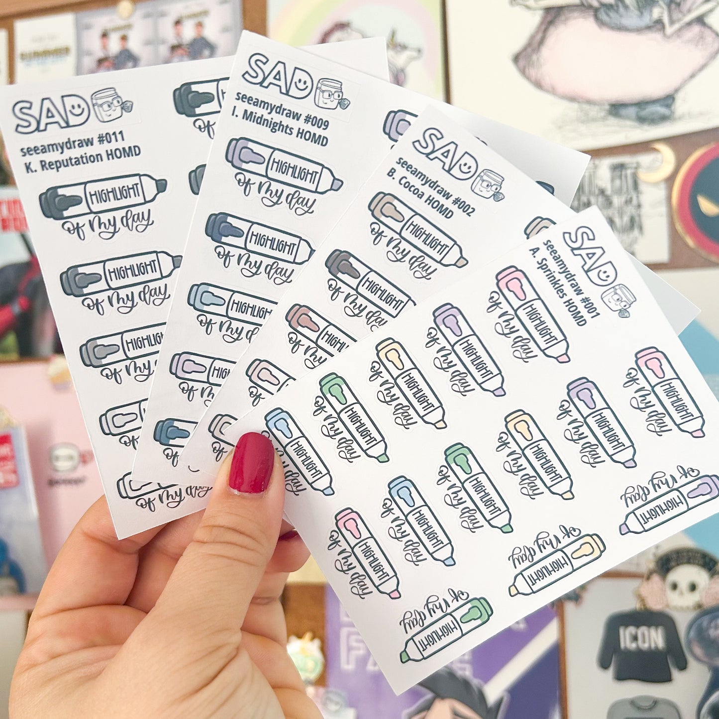 Highlight of My Day Stickers | 13 Color Palettes Available | Regular Matte or Clear Matte