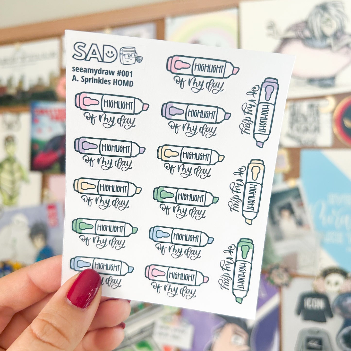 Highlight of My Day Stickers | 13 Color Palettes Available | Regular Matte or Clear Matte