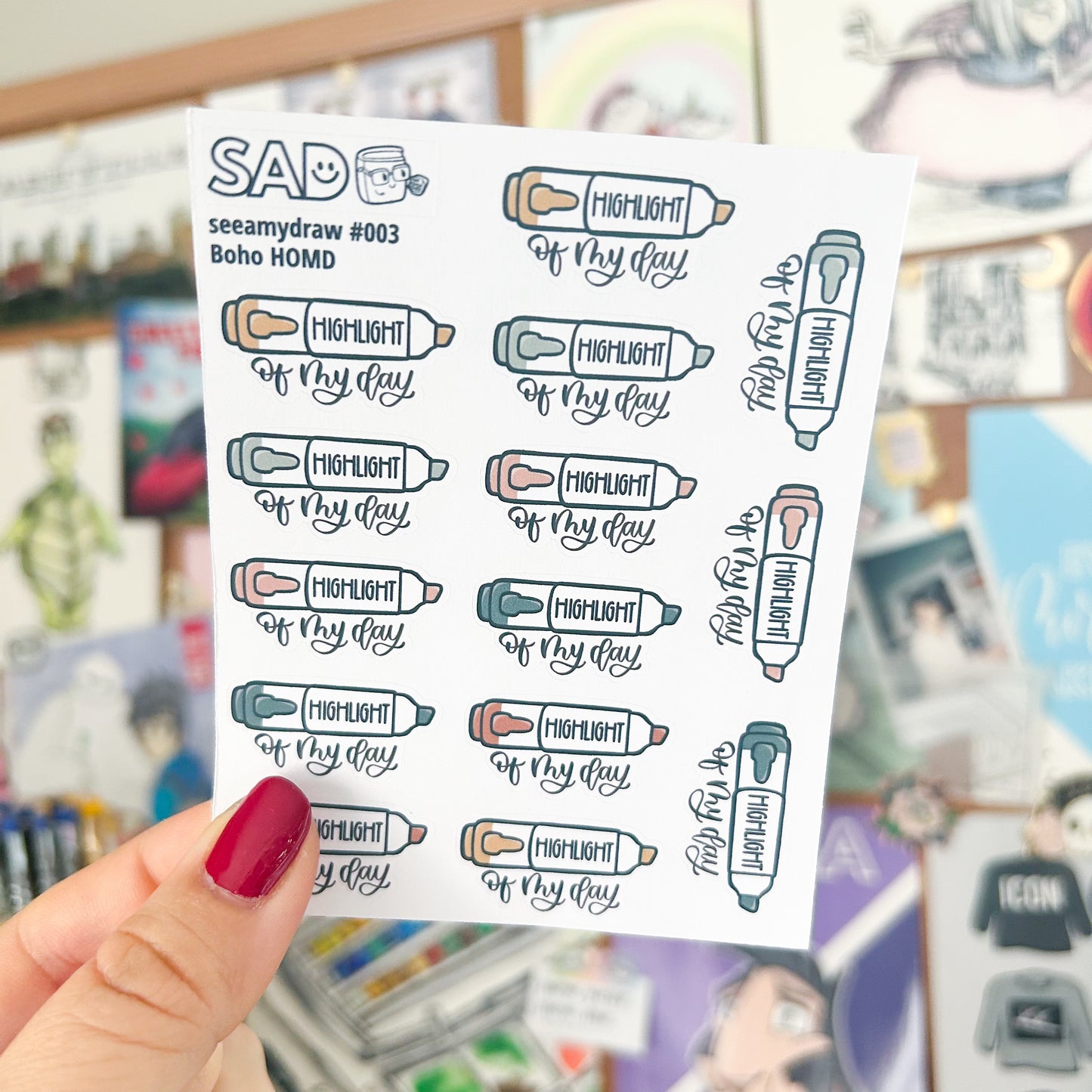 Highlight of My Day Stickers | 13 Color Palettes Available | Regular Matte or Clear Matte