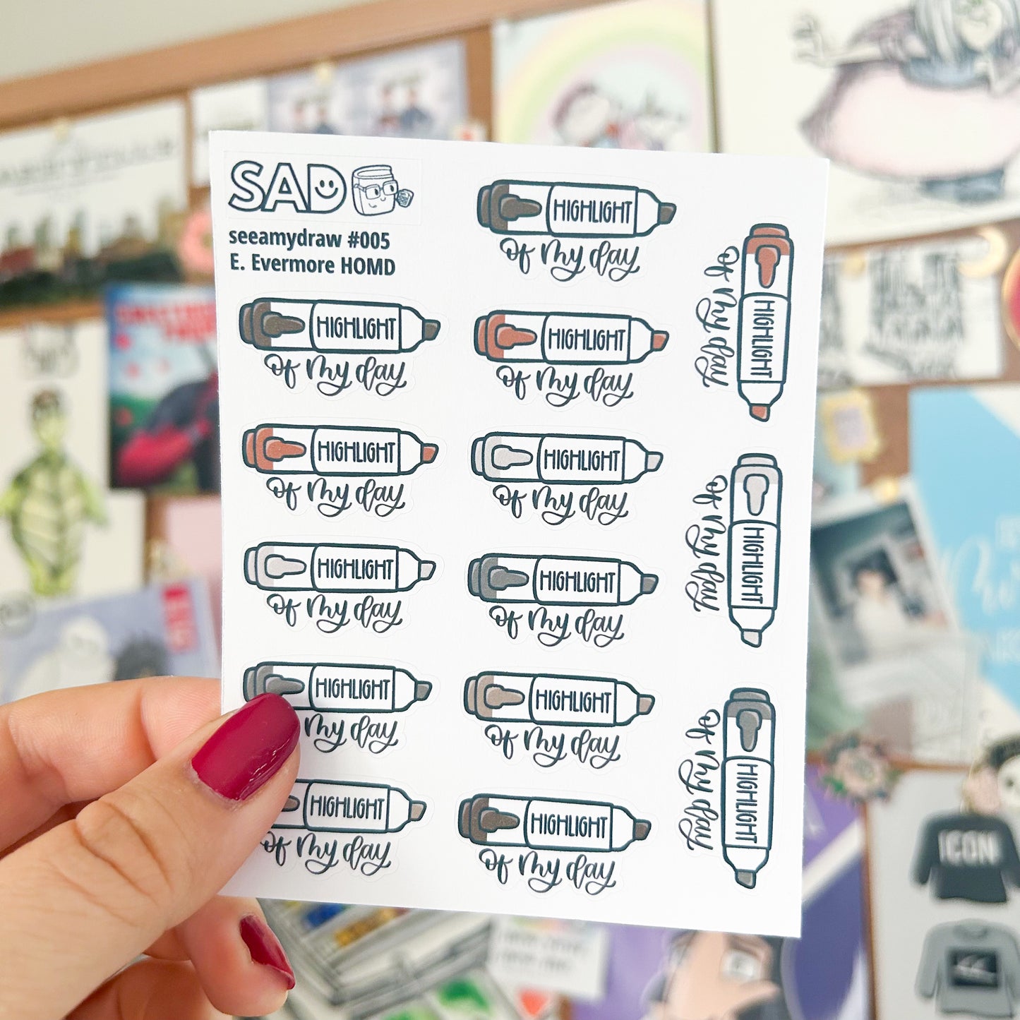 Highlight of My Day Stickers | 13 Color Palettes Available | Regular Matte or Clear Matte
