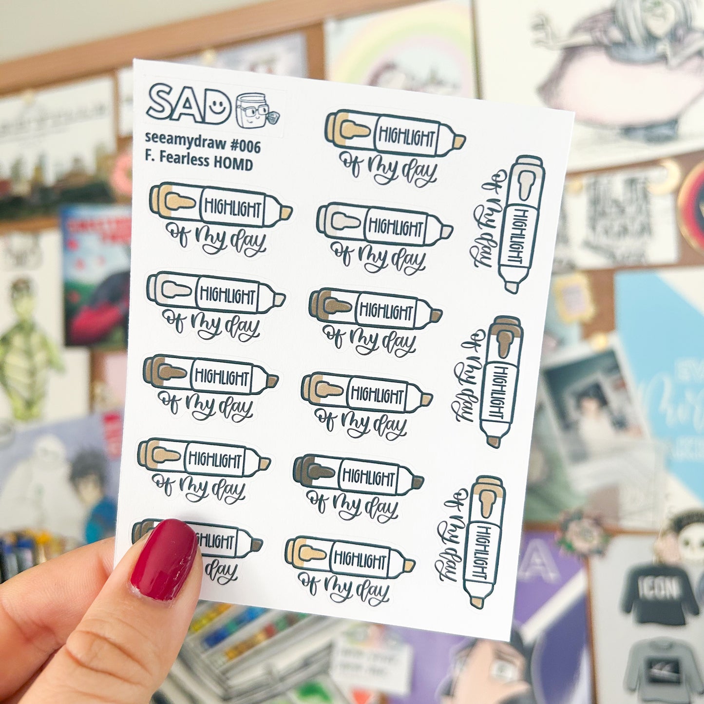 Highlight of My Day Stickers | 13 Color Palettes Available | Regular Matte or Clear Matte