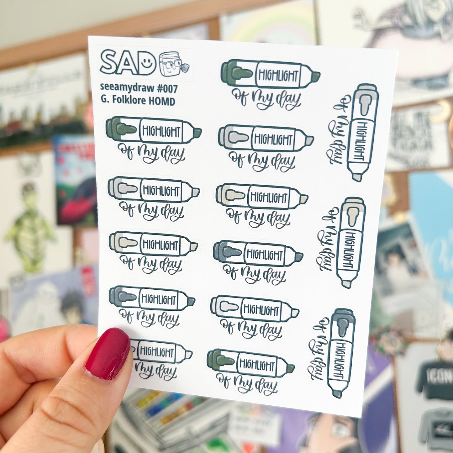 Highlight of My Day Stickers | 13 Color Palettes Available | Regular Matte or Clear Matte