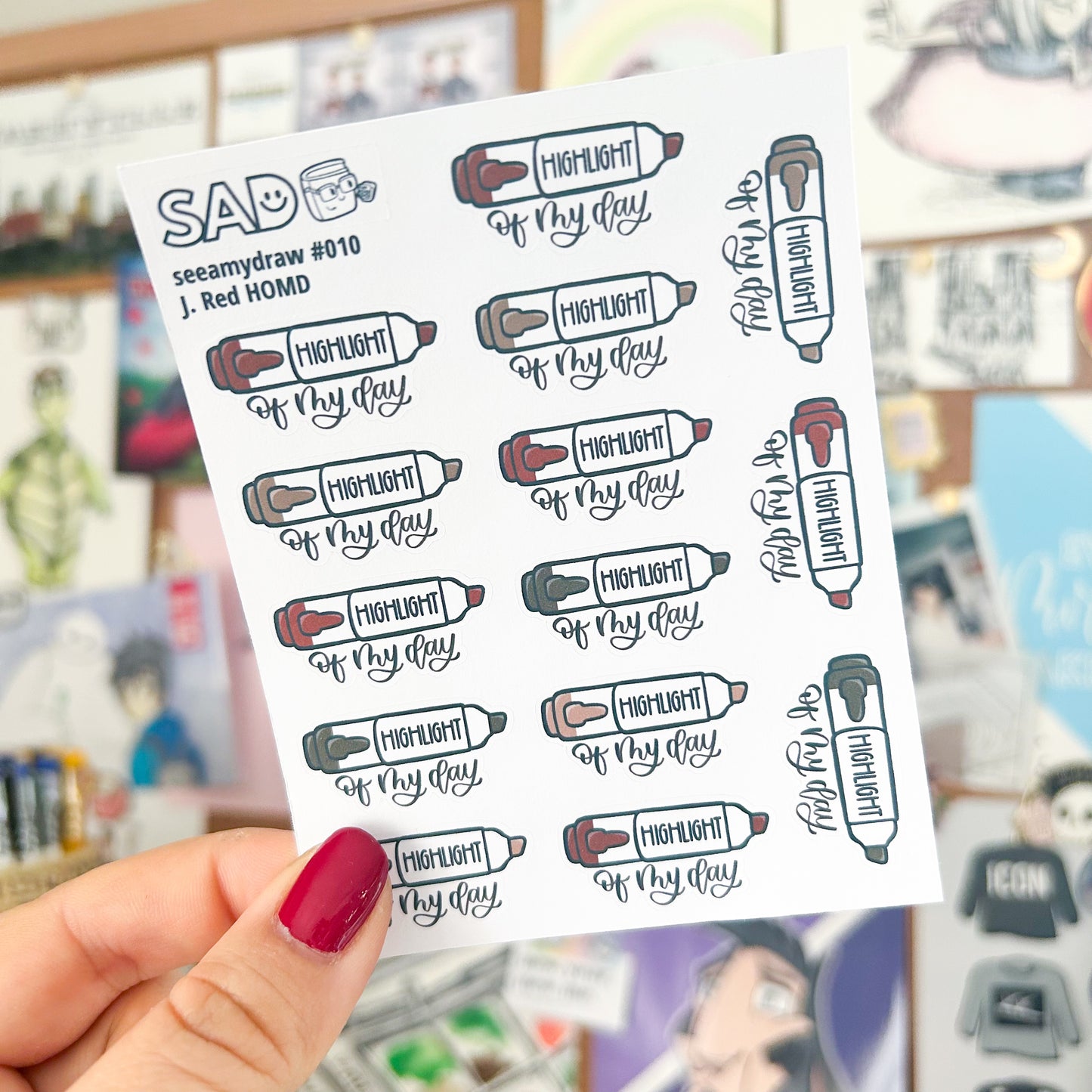 Highlight of My Day Stickers | 13 Color Palettes Available | Regular Matte or Clear Matte