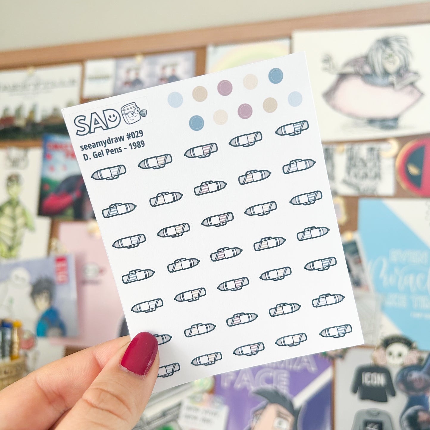 Gel Pen Stickers | 8 Color Palettes Available | Regular Matte or Clear Matte