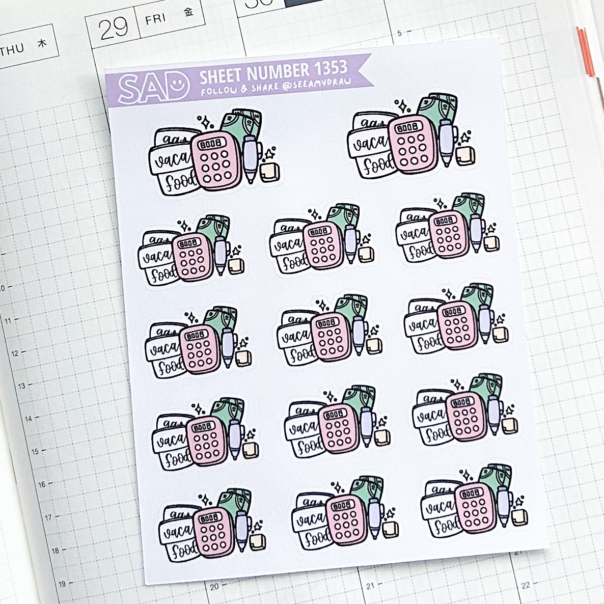 124 Budget Planner | Regular Matte or Clear Matte