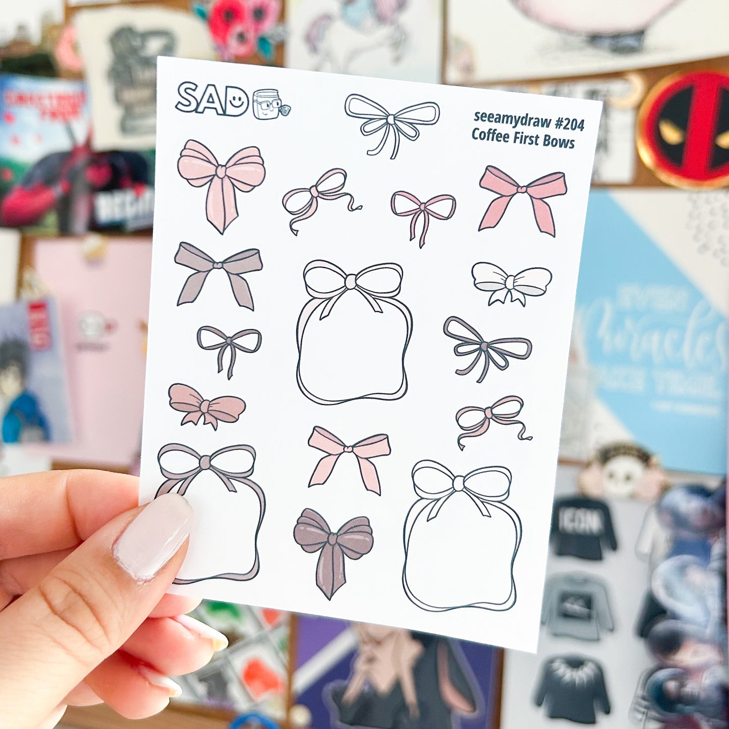204 Coffee First Bows | Regular Matte or Clear Matte