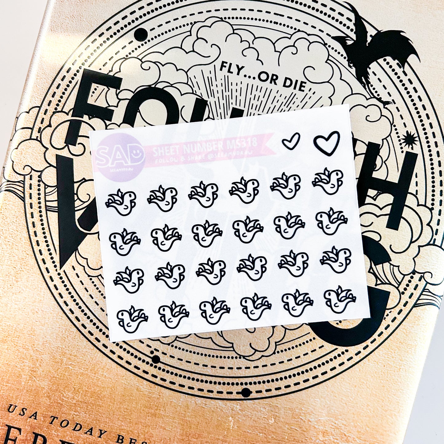 MS 318- Dragon Doodle | Regular or Clear Matte