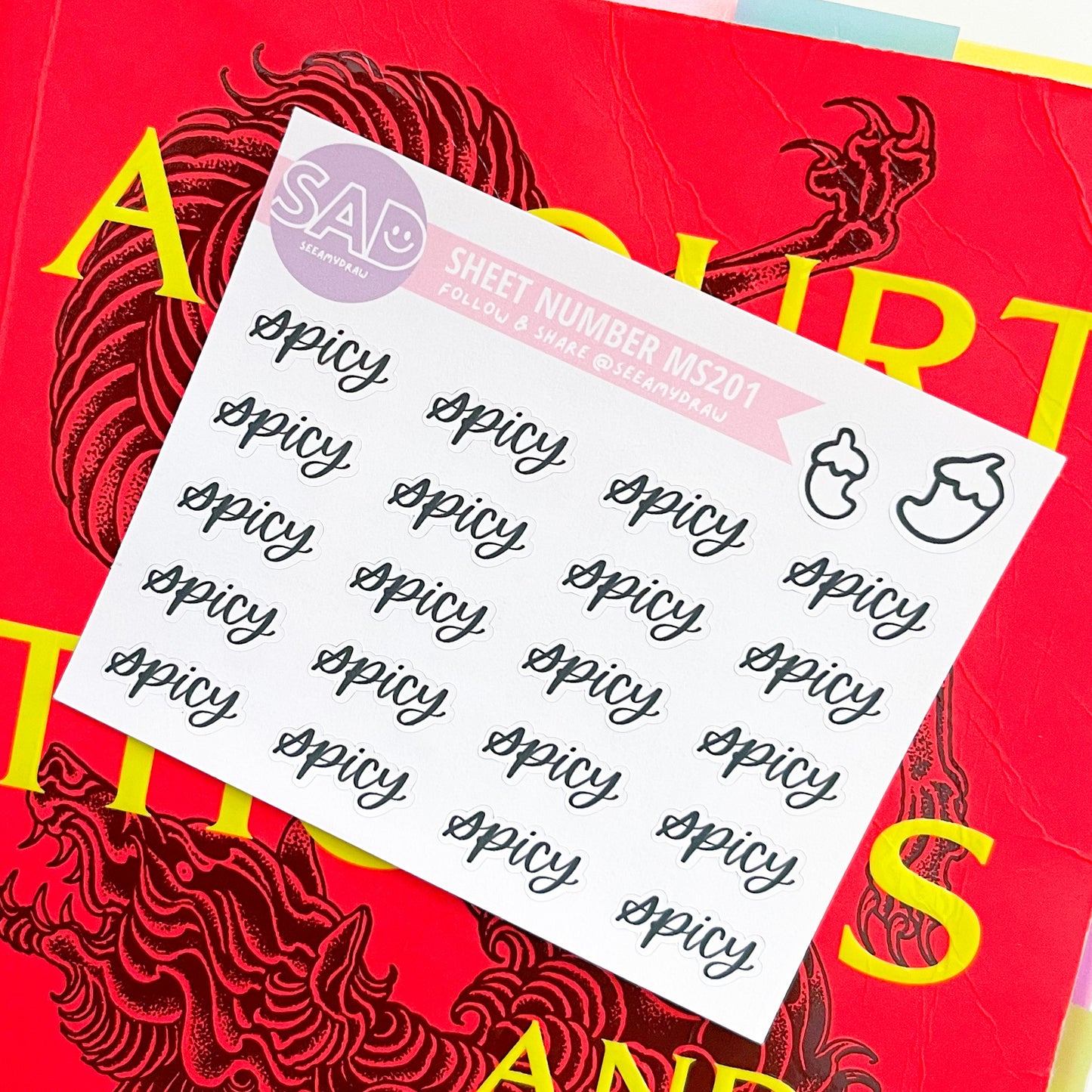 MS 201 Spicy Script | Regular or Clear Matte
