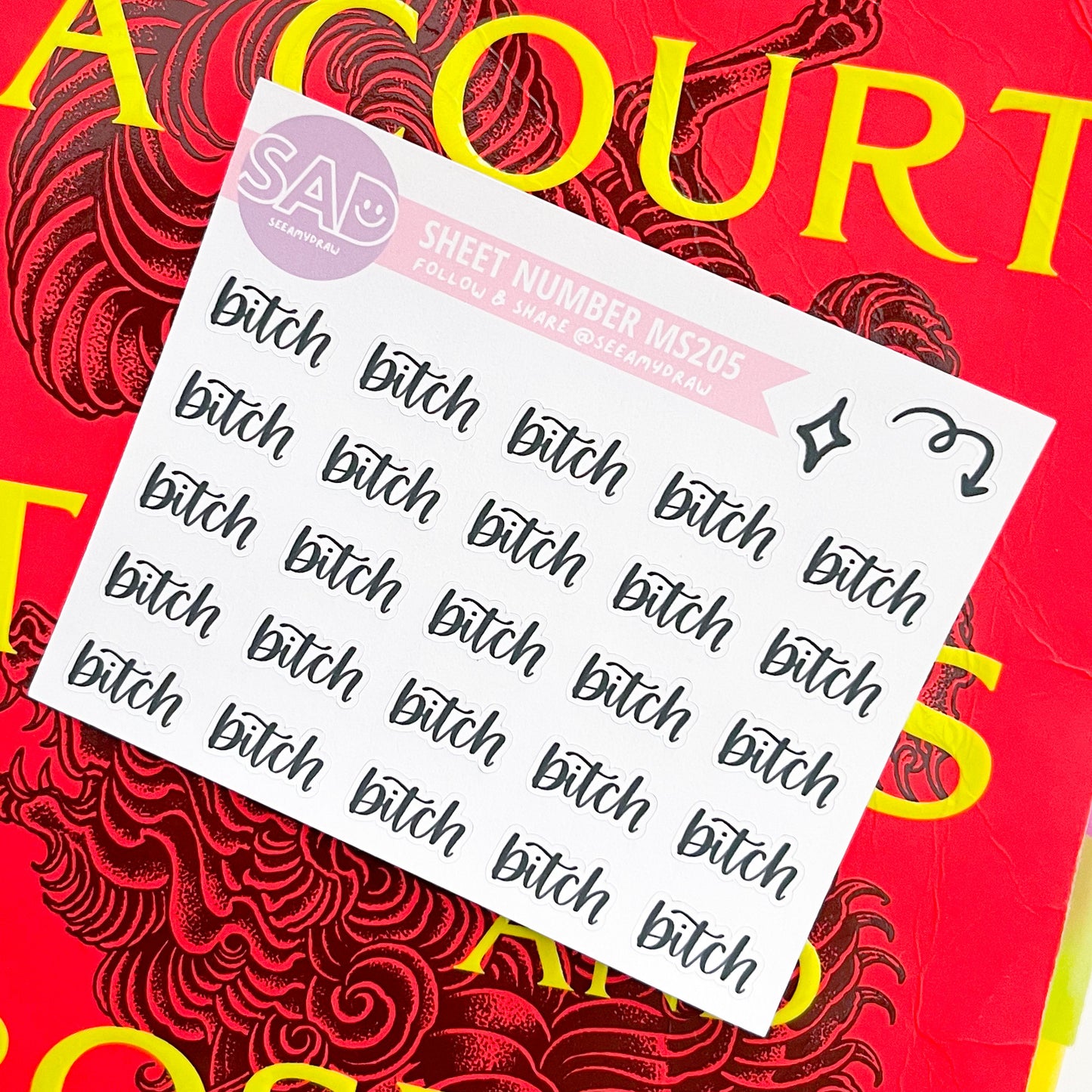 MS 205 - Bitch Script | Regular or Clear Matte