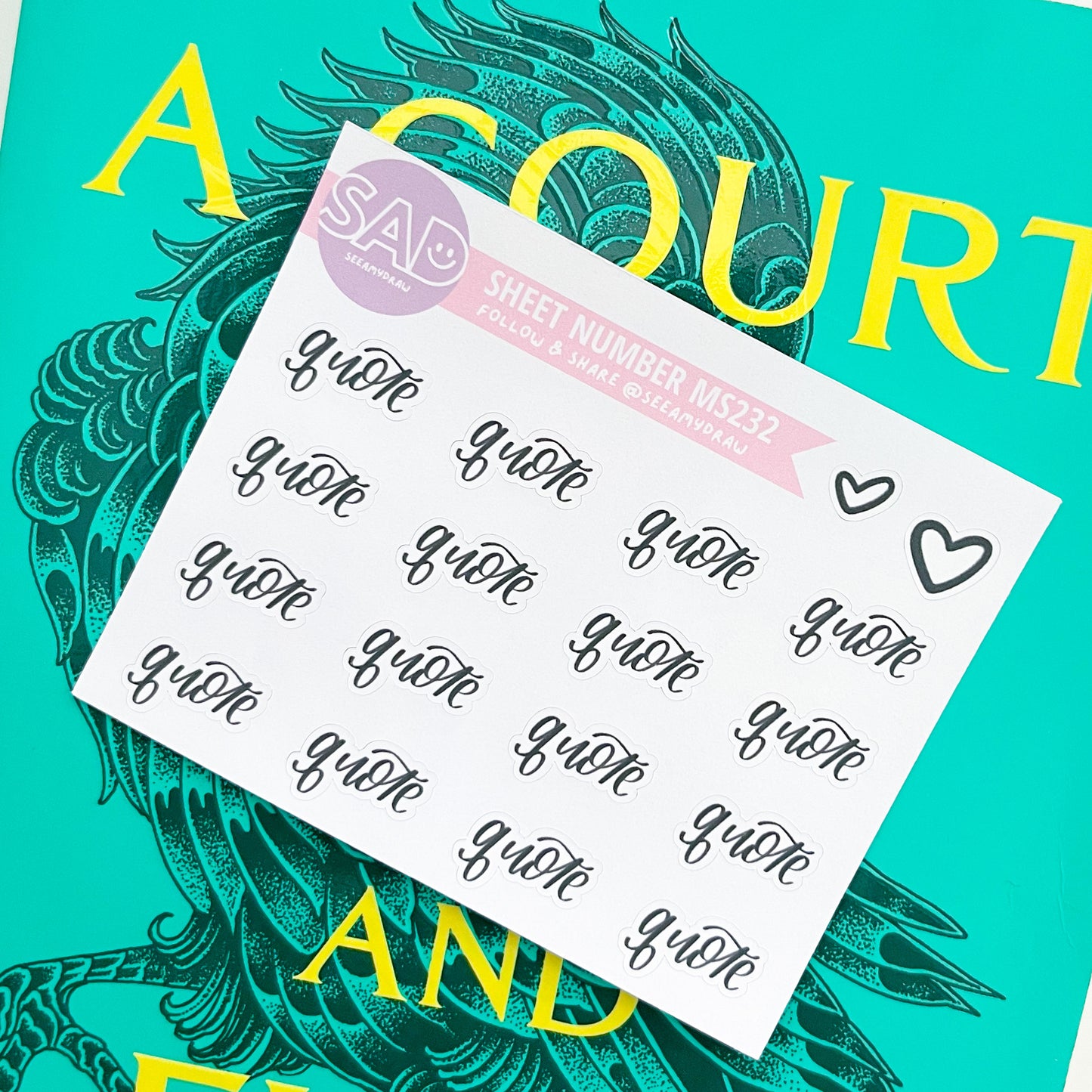 MS 232 - Quote Script | Regular or Clear Matte