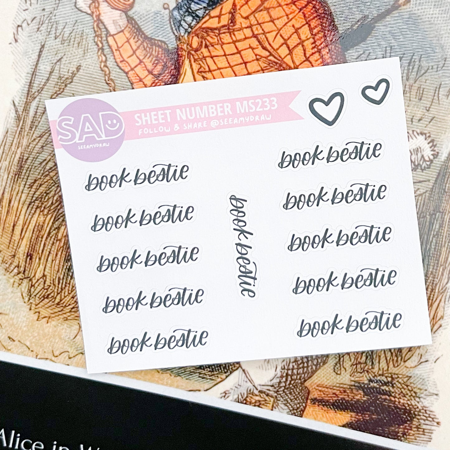 MS 233 - Book Bestie Script | Regular or Clear Matte