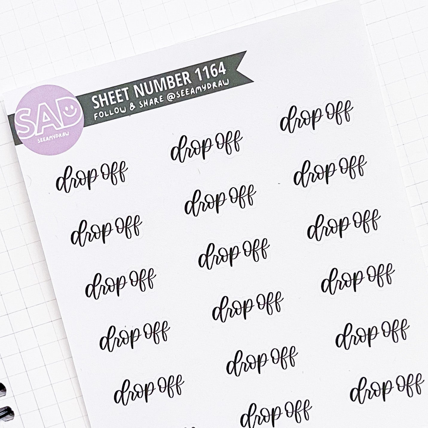 1164 - Drop Off Scripts | Regular Matte or Clear Matte