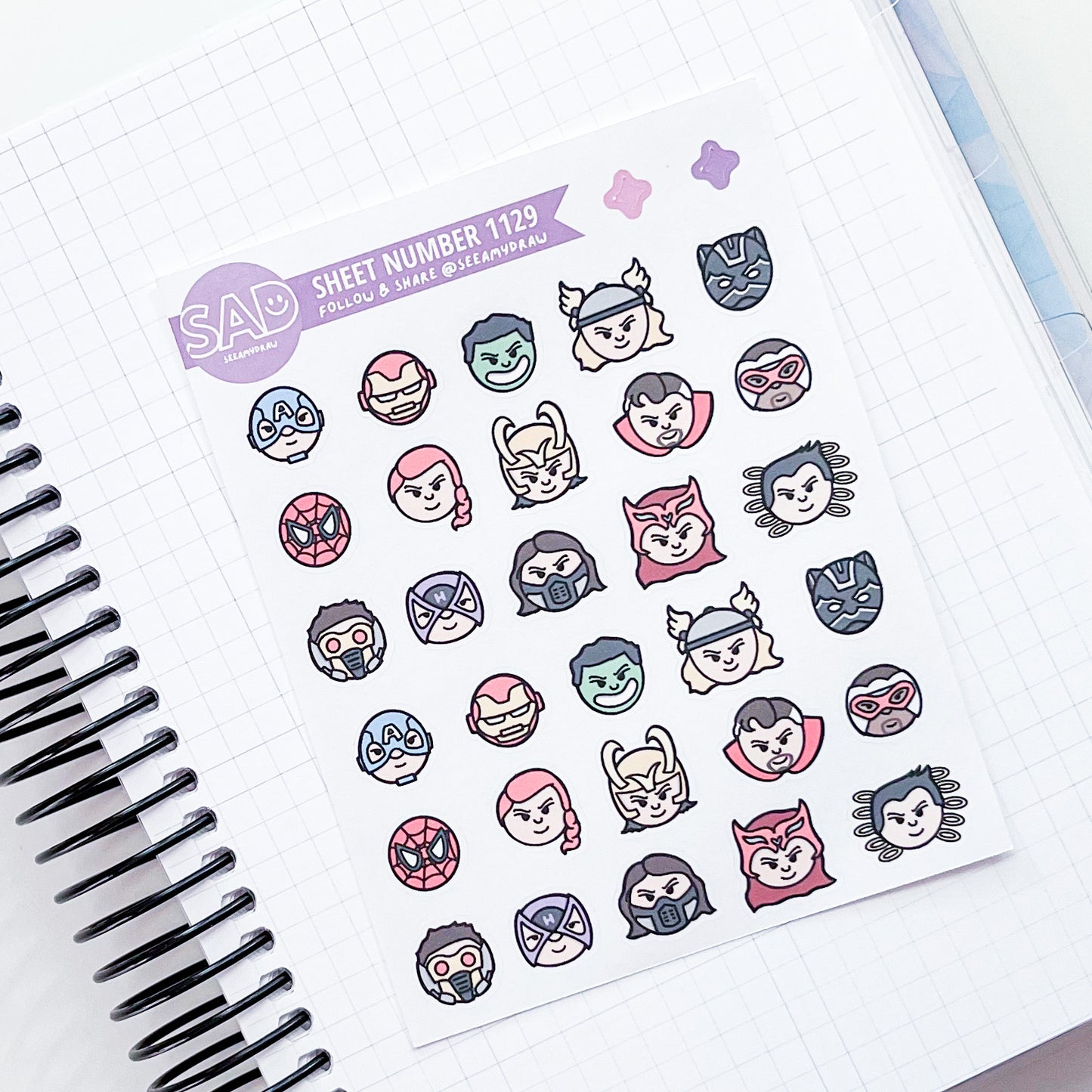 1129 Planners Assemble Icons | Regular Matte or Clear Matte