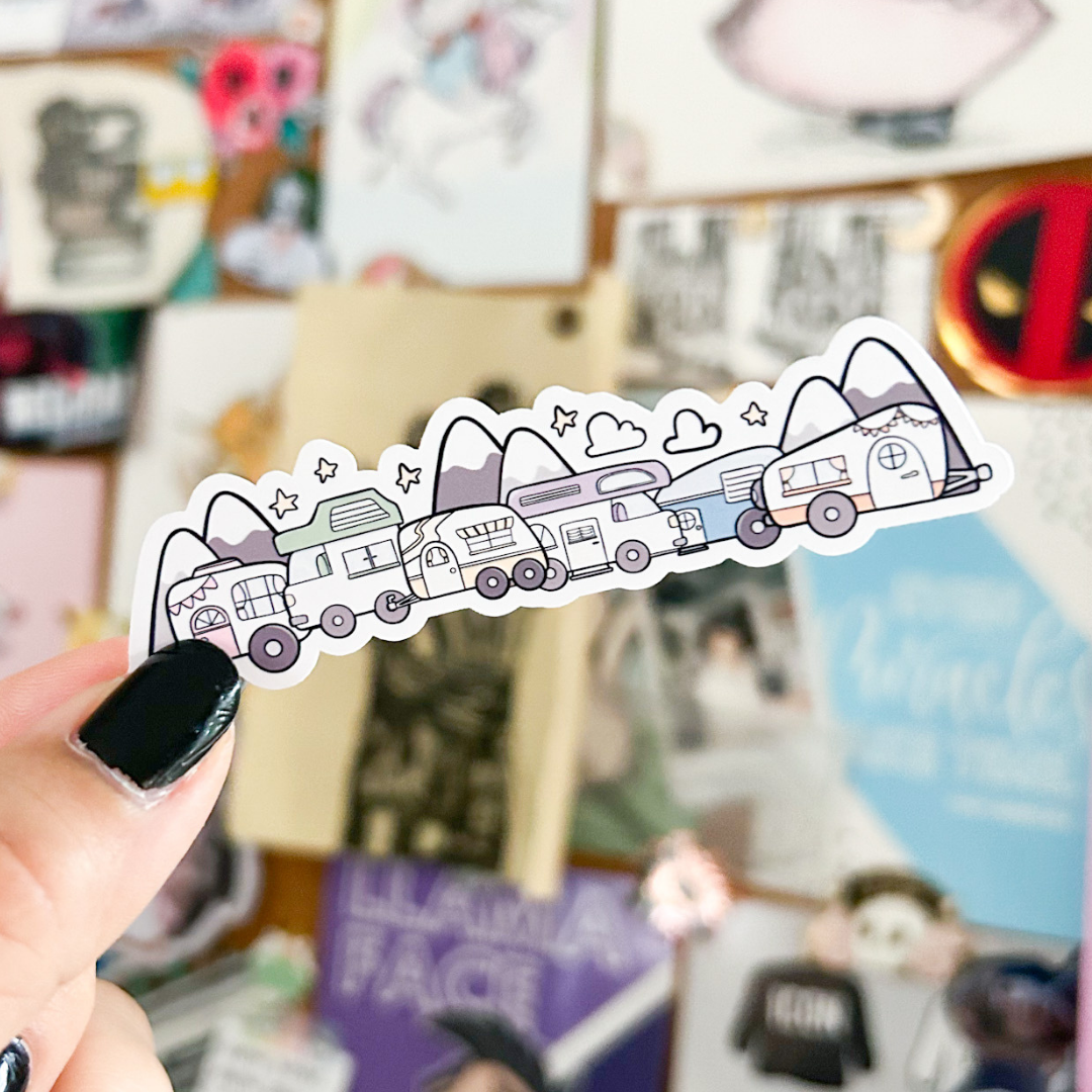 Let's Go Camping Die Cut | Die Cut or Vinyl