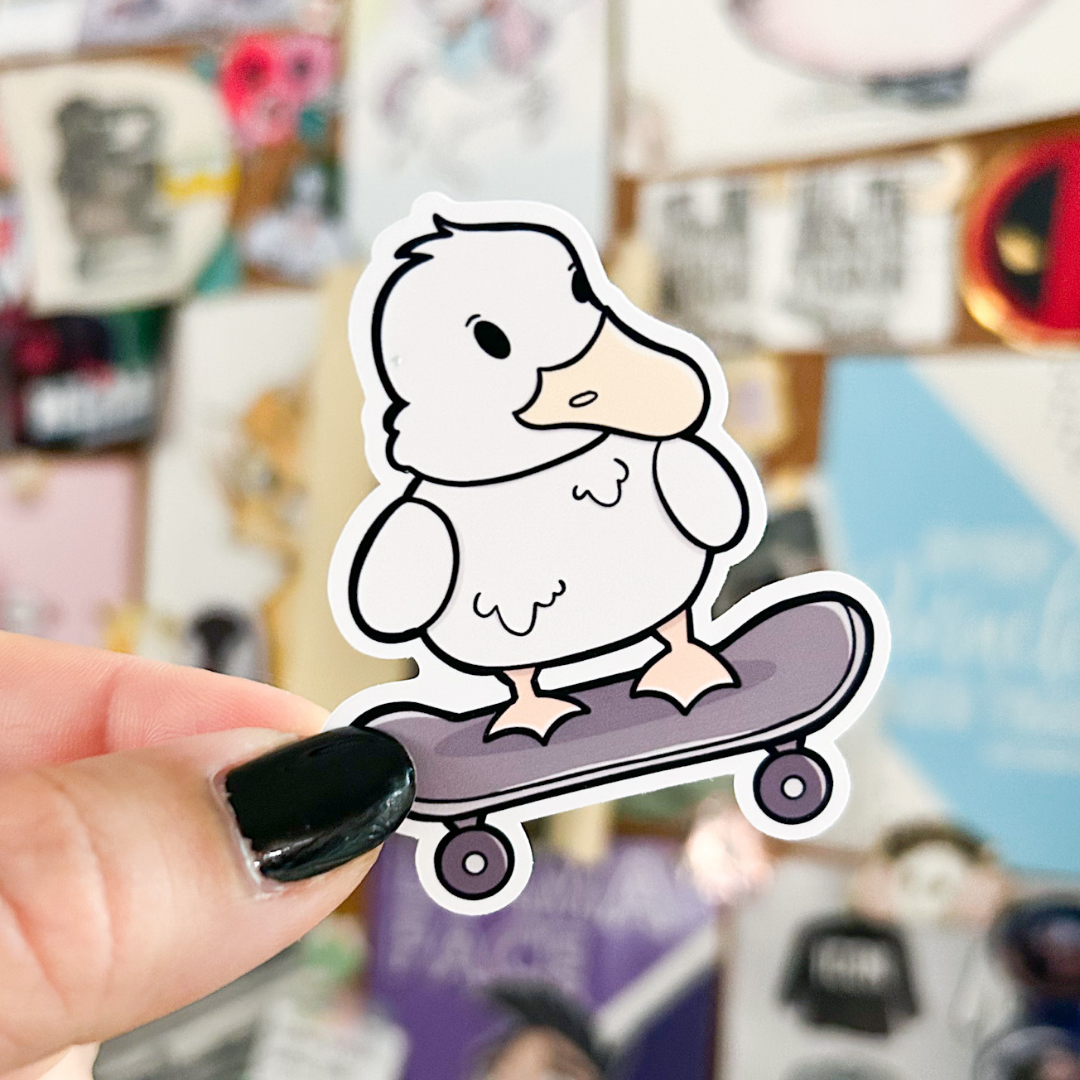 Skater Duck Die Cut | Die Cut or Vinyl