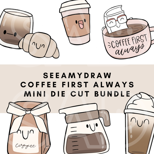 Coffee First Always Die Cut Bundle | Die Cut or Vinyl