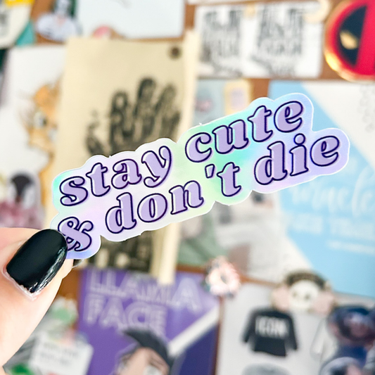 Stay Cute and Don't Vinyl Decal | WATERPROOF