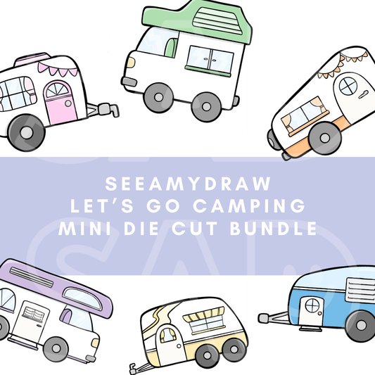 Let's Go Camping Die Cut Bundle | Die Cut or Vinyl