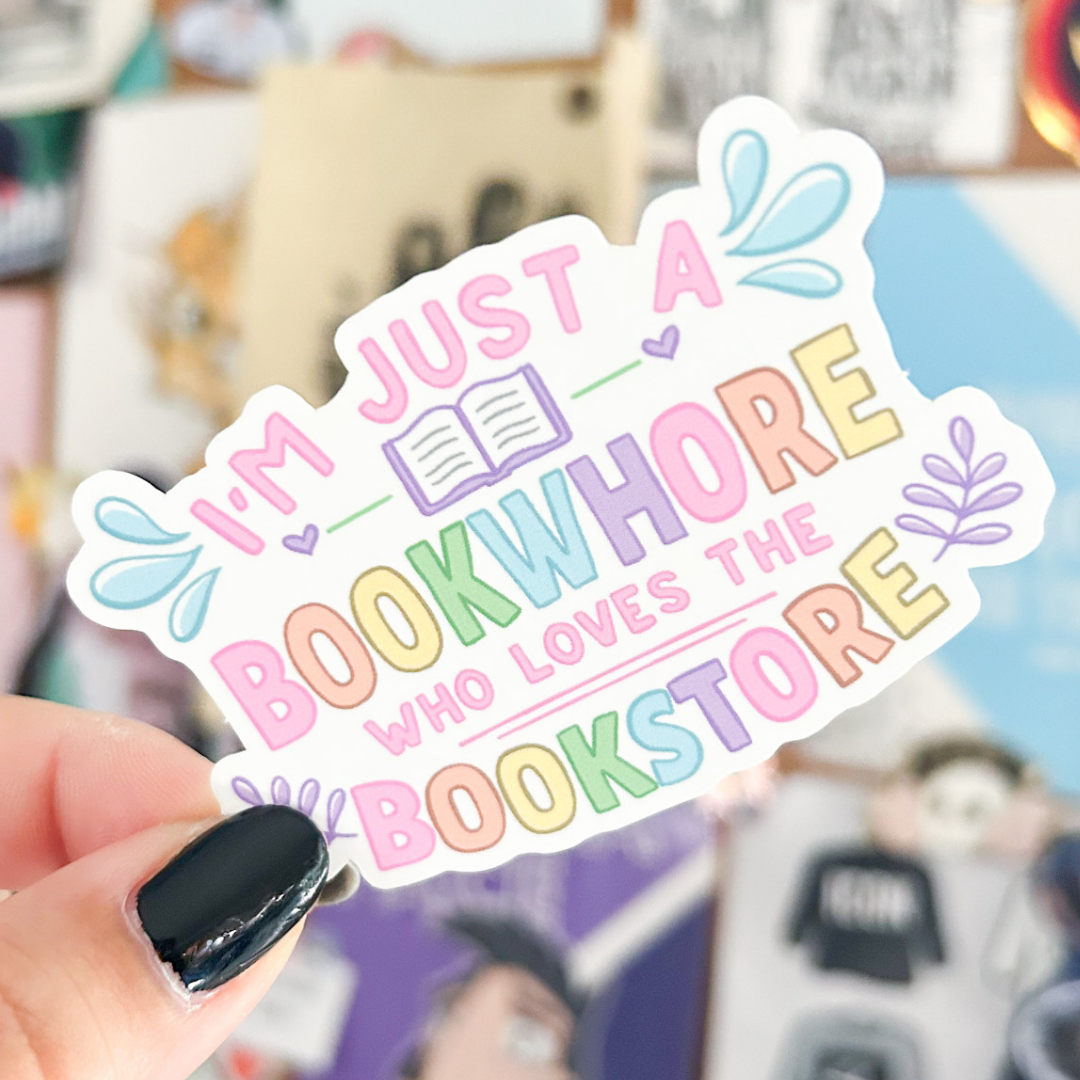 Rainbow Book Whore Vinyl Decal | WATERPROOF