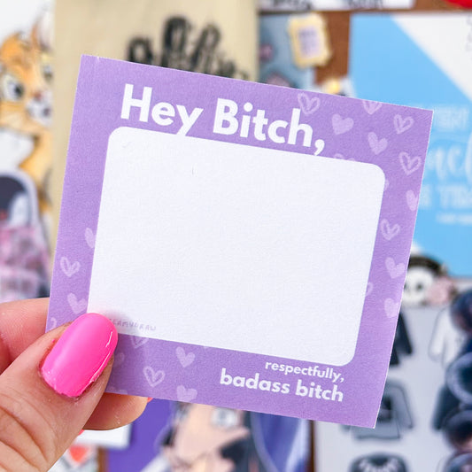 Hey Bitches Purple Sticky Notes